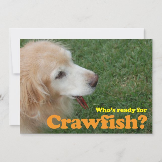 Convite Pronto para Crawfish (Frente)