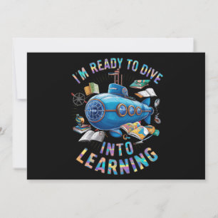 Convite Pronto Para Mergulhar no Aprendizado Submarino de 