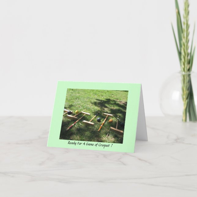 Convite Pronto Para Um Jogo De Croquet? (Frente)