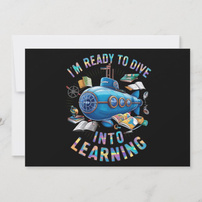 Convite Prontos Para Mergulhar No Ensino De Volta Do Subma (Frente)