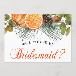 Convite Proposta da Elegante Rustic Autumn Bridesmaid