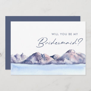 Convite Proposta da Winter Mountain Bridesmaid