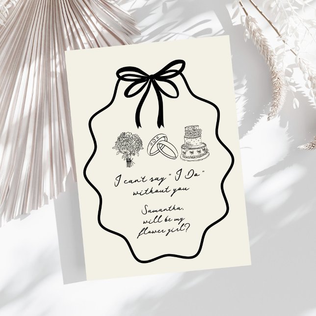 Convite Proposta de Arco Floral Flor de Mão Desenhada (Criador carregado)