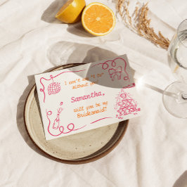 Convite Proposta de Bridesmaid da Torre de Champagne Manus