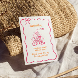 Convite Proposta de Bridesmaid da Torre de Champagne Manus