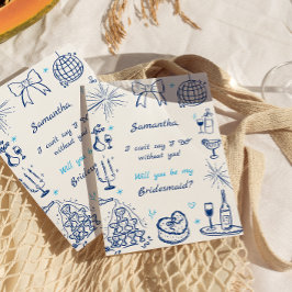 Convite Proposta de Bridesmaid da Torre de Champanhe Manus