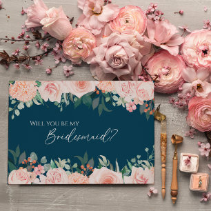 Convite Proposta de Bridesmaid de Casamento de Marinho Flo