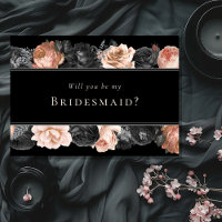 Proposta de Bridesmaid de Casamento Negro de Vinta