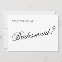 Proposta de Bridesmaid de Script Mínimo