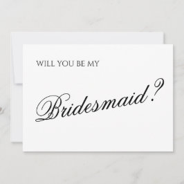 Convite Proposta de Bridesmaid de Script Mínimo