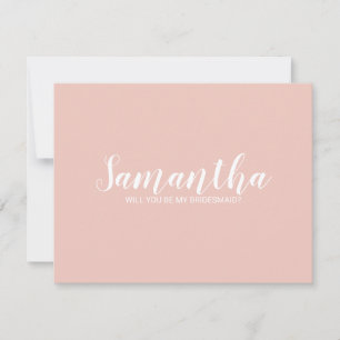Convite Proposta de Bridesmaid de Script Moderno