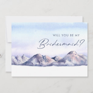 Convite Proposta de Bridesmaid de Winter Mountain