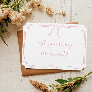 Convite Proposta de Bridesmaid do Arco de Coquetes Escrita