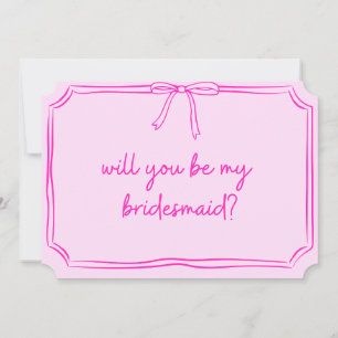 Convite Proposta de Bridesmaid do Arco de Coquetes Escrita