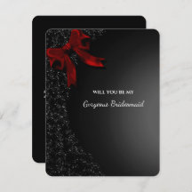 Proposta de Bridesmaid do Arco Vermelho Negro Eleg