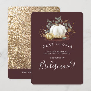 Convite Proposta de Bridesmaid do Casamento outono de Bomp
