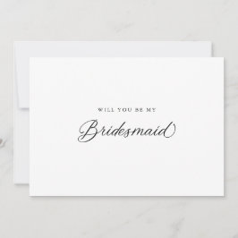 Convite Proposta de Bridesmaid do Script Moderno do Elegan