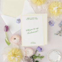 Proposta de Bridesmaid Verde e Amarelo Retroativa