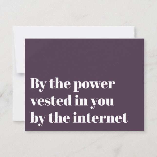 Convite Proposta de Cerimoniador Engraçada Casar Conosco C (Frente)