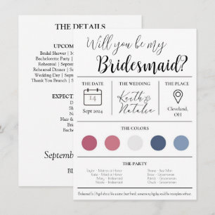 Convite Proposta de Dama de Honra