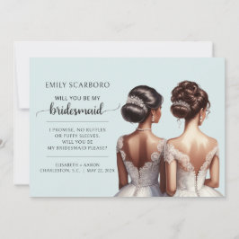 Convite Proposta de Dama de Honra Afro-Americana