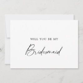 Convite Proposta de Dama de Honra em Caligrafia Moderna