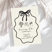 Proposta de Dama de Honra Floral com Laço Desenhad