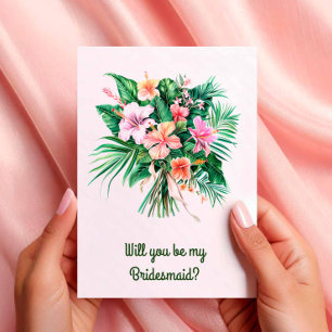 Convite Proposta de Festa de casamento Tropical de Hibiscu