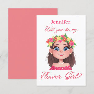 Convite proposta de florista rosa