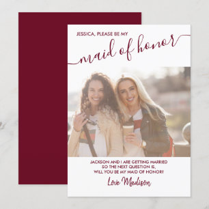 Convite Proposta de Fotografia Branca e madrinha de casame