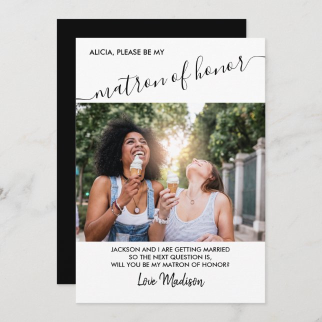 Convite Proposta de fotografia em preto e branco (Frente/Verso)