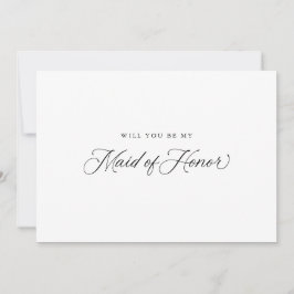 Convite Proposta de Madrinha de casamento de Script Modern