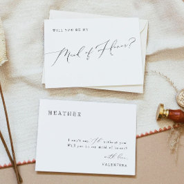 Convite Proposta de Madrinha de casamento de Script Tempor