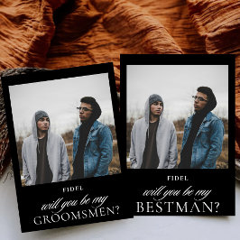 Convite Proposta de Melhor Homem com Roteiro Minimalista e