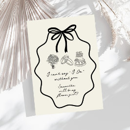 Convite Proposta de Menina de Flores Floral com Laço Desen