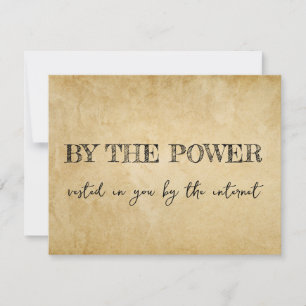 Convite Proposta de Oficiante Humorística: 'Case Conosco' 