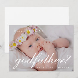 Convite Proposta de Padrinho de Batismo com Foto e Letra B