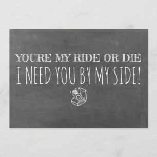 Convite Proposta engraçada da dama de honra/madrinha de