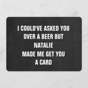 Convite Proposta engraçada de padrinho Personalizado Cartã