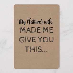 Convite Proposta engraçada HOMEM moderno do PADRINHO DE