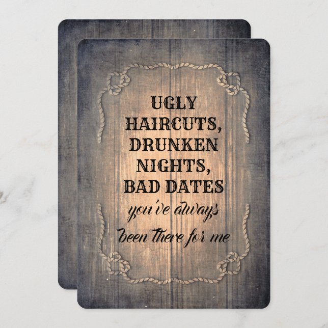 Convite Proposta engraçada rústica da dama de (Frente/Verso)