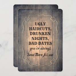 Convite Proposta engraçada rústica da dama de