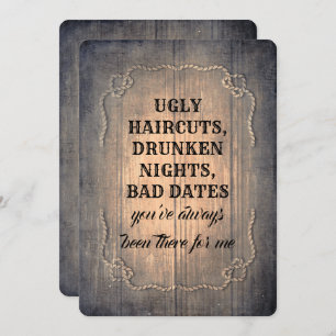 Convite Proposta engraçada rústica da dama de