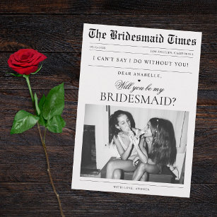 Convite Proposta Exclusiva de Bridesmaid de Foto Personali