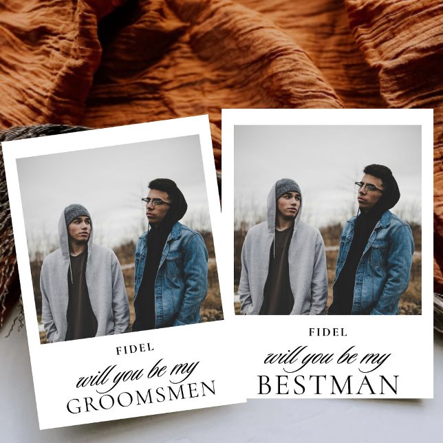 Convite Proposta Minimalista de Fotografia para Padrinhos (Criador carregado)