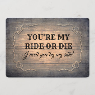 Convite Proposta rústica engraçada da dama de