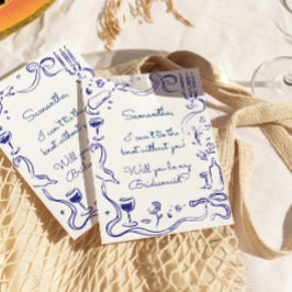 Convite Proposta Whimsical Illustrated Doodle Bridesmaid