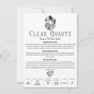 Convite Propriedades Metafísicas do Cristal de Quartzo Cla