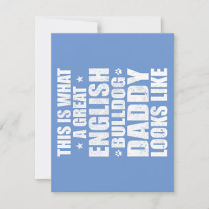 Convite Proprietário do Cachorro do Pai Bulldog do excelen