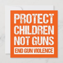 Convite Proteger as crianças, não as armas - Acabar com a